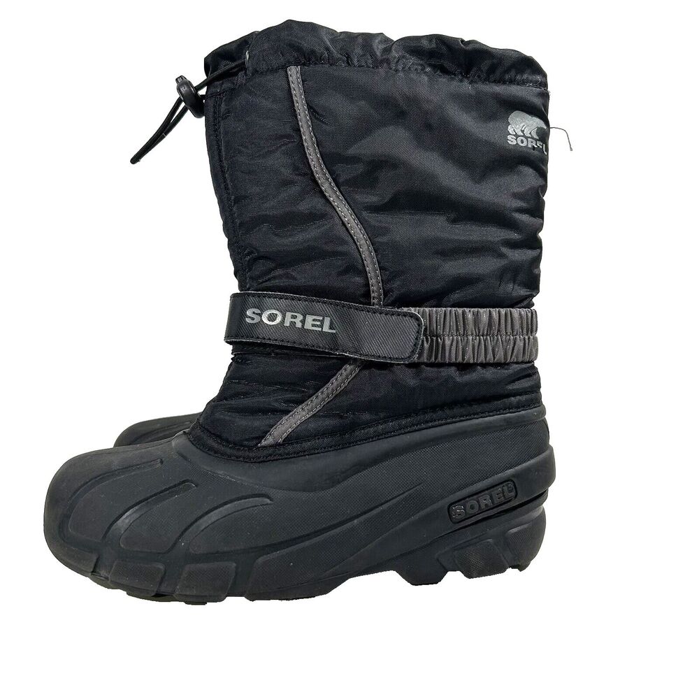 Sorel Flurry Winter Boots Size 4 US 35 EUR  Big Kid Boys Girls Winter Rain Lined